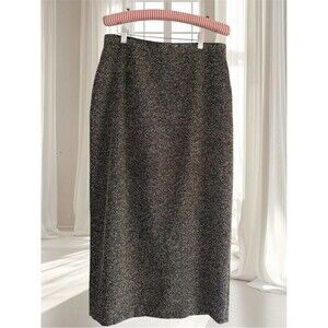 VTG Sag Harbor Marbled Boucle Knit Midi Pencil Skirt Size 12